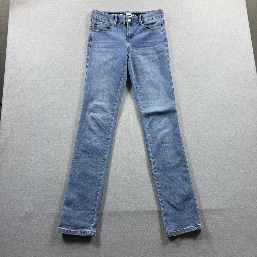 Red River Outfitters Jeans Women 4T Blue Light Wash Skinny Stretch Denim‎ 28x32
